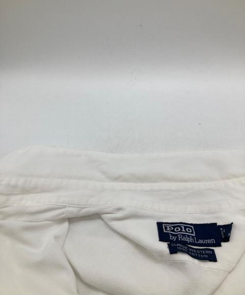 POLO BY RALPH LAUREN（ポロ バイ ラルフローレン）POLO by RALPH LAUREN (ポロ バイ ラルフローレン) ウエスタンシャツ WESTERN ホワイト サイズ:Lの古着・服飾アイテム