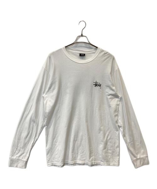 stussy（ステューシー）stussy (ステューシー) BASIC STÜSSY LS TEE ホワイト サイズ:Lの古着・服飾アイテム