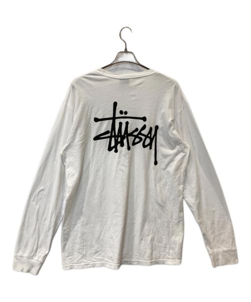 stussy（ステューシー）stussy (ステューシー) BASIC STÜSSY LS TEE ホワイト サイズ:Lの古着・服飾アイテム