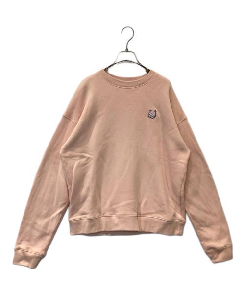 maison kitsune（メゾンキツネ）MAISON KITSUNE (メゾンキツネ) FOX HEAD PATCH スウェット MW00315KM0307 ピンク サイズ:Lの古着・服飾アイテム