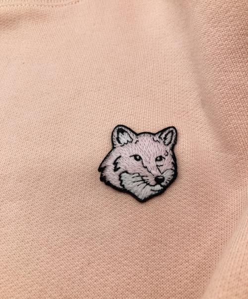 maison kitsune（メゾンキツネ）MAISON KITSUNE (メゾンキツネ) FOX HEAD PATCH スウェット MW00315KM0307 ピンク サイズ:Lの古着・服飾アイテム