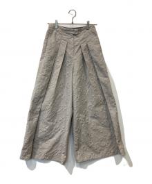 EMPORIO ARMANI（エンポリオ アルマーニ）の古着「花柄ワイドパンツ ANP18T A2107」｜グレー
