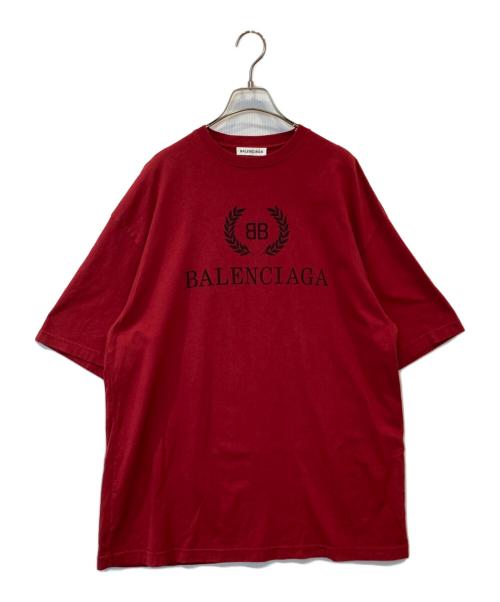 BALENCIAGA（バレンシアガ）BALENCIAGA (バレンシアガ) ロゴTシャツ 556109 TCV25 レッド サイズ:Sの古着・服飾アイテム