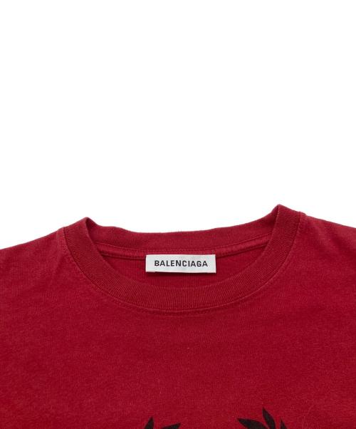 BALENCIAGA（バレンシアガ）BALENCIAGA (バレンシアガ) ロゴTシャツ 556109 TCV25 レッド サイズ:Sの古着・服飾アイテム