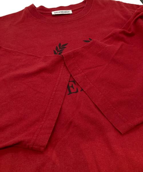 BALENCIAGA（バレンシアガ）BALENCIAGA (バレンシアガ) ロゴTシャツ 556109 TCV25 レッド サイズ:Sの古着・服飾アイテム
