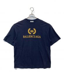 BALENCIAGA（バレンシアガ）の古着「ロゴTシャツ　492258 TAV04」｜ネイビー