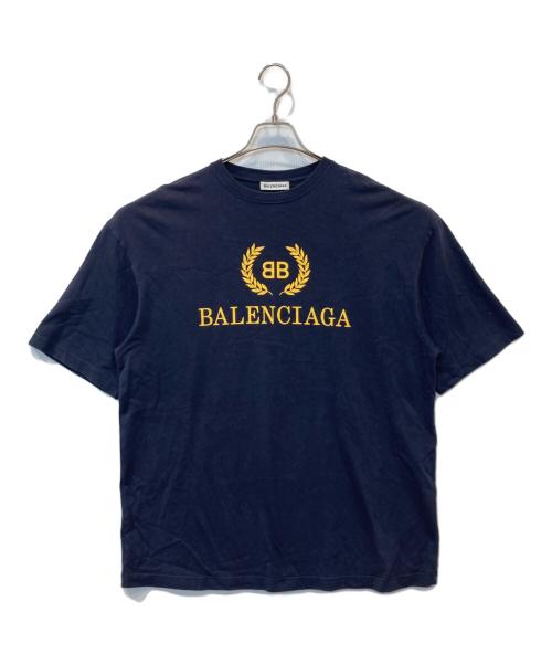 BALENCIAGA（バレンシアガ）BALENCIAGA (バレンシアガ) ロゴTシャツ　492258 TAV04 ネイビー サイズ:Sの古着・服飾アイテム