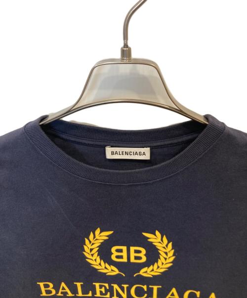 BALENCIAGA（バレンシアガ）BALENCIAGA (バレンシアガ) ロゴTシャツ　492258 TAV04 ネイビー サイズ:Sの古着・服飾アイテム