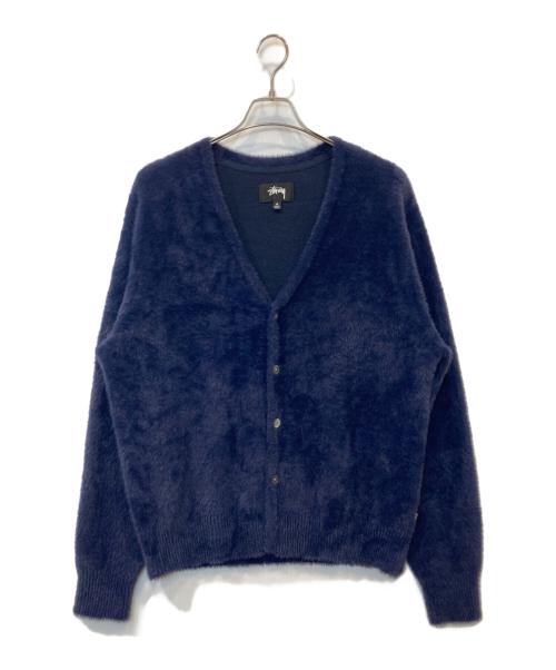 stussy（ステューシー）stussy (ステューシー) シャギー ニット カーディガン ネイビー サイズ:Mの古着・服飾アイテム