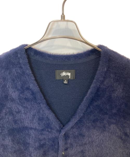 stussy（ステューシー）stussy (ステューシー) シャギー ニット カーディガン ネイビー サイズ:Mの古着・服飾アイテム