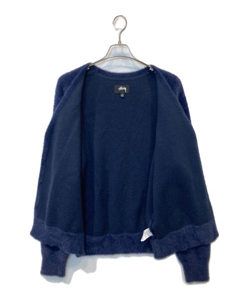stussy（ステューシー）stussy (ステューシー) シャギー ニット カーディガン ネイビー サイズ:Mの古着・服飾アイテム