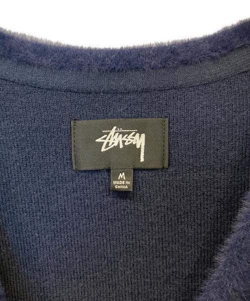 stussy（ステューシー）stussy (ステューシー) シャギー ニット カーディガン ネイビー サイズ:Mの古着・服飾アイテム
