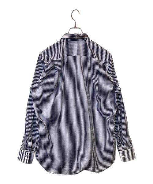 PLAY COMME des GARCONS（プレイコムデギャルソン）PLAY COMME des GARCONS (プレイコムデギャルソン) ストライプシャツ　AZ-B008 ブルー サイズ:Sの古着・服飾アイテム