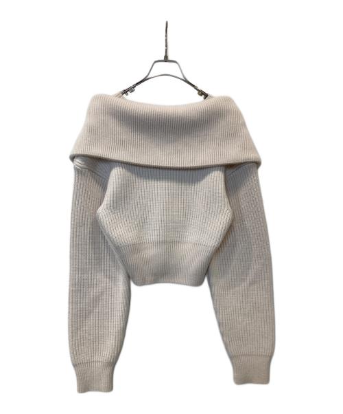 jacquemus（ジャックムス）JACQUEMUS (ジャックムス) LA MAILLE RISOUL ハーフジップニット ベージュ サイズ:36の古着・服飾アイテム