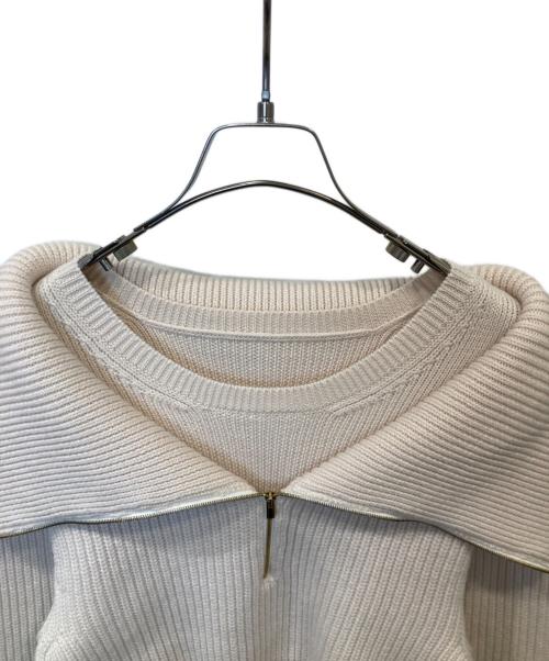 jacquemus（ジャックムス）JACQUEMUS (ジャックムス) LA MAILLE RISOUL ハーフジップニット ベージュ サイズ:36の古着・服飾アイテム
