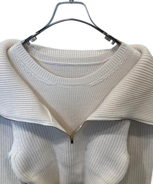 jacquemus（ジャックムス）JACQUEMUS (ジャックムス) LA MAILLE RISOUL ハーフジップニット ベージュ サイズ:36の古着・服飾アイテム