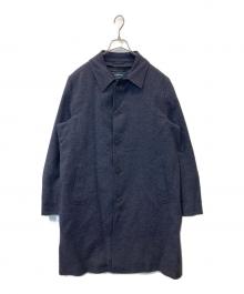 NEWYORKER（ニューヨーカー）の古着「SOLOTEX ライナー付ステンカラーコート　16-35-3308」｜ネイビー