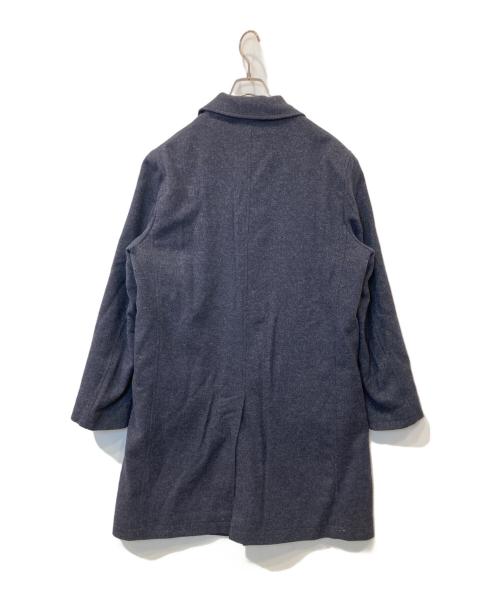 NEWYORKER（ニューヨーカー）NEWYORKER (ニューヨーカー) SOLOTEX ライナー付ステンカラーコート　16-35-3308 ネイビー サイズ:Lの古着・服飾アイテム