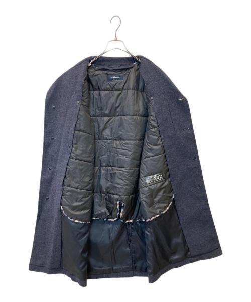 NEWYORKER（ニューヨーカー）NEWYORKER (ニューヨーカー) SOLOTEX ライナー付ステンカラーコート　16-35-3308 ネイビー サイズ:Lの古着・服飾アイテム