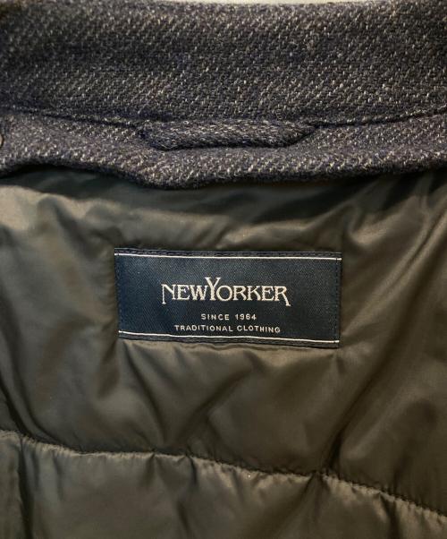 NEWYORKER（ニューヨーカー）NEWYORKER (ニューヨーカー) SOLOTEX ライナー付ステンカラーコート　16-35-3308 ネイビー サイズ:Lの古着・服飾アイテム