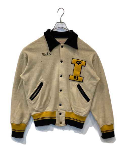 MITCHELL & NESS（ミッチェルアンドネス）MITCHELL & NESS (ミッチェルアンドネス) スナップボタンメルトンスタジャン ベージュ サイズ:38の古着・服飾アイテム