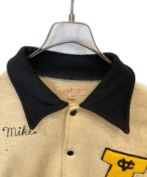 MITCHELL & NESS（ミッチェルアンドネス）MITCHELL & NESS (ミッチェルアンドネス) スナップボタンメルトンスタジャン ベージュ サイズ:38の古着・服飾アイテム