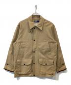 POLO RALPH LAURENポロ・ラルフローレン）の古着「襟裏レザーショートコート JR-RL-GS0142」｜ベージュ