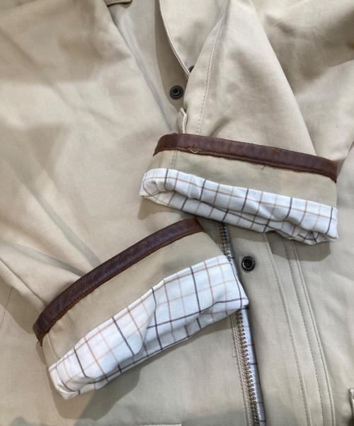 POLO RALPH LAUREN（ポロ・ラルフローレン）POLO RALPH LAUREN (ポロ・ラルフローレン) 襟裏レザーショートコート JR-RL-GS0142 ベージュ サイズ:Lの古着・服飾アイテム