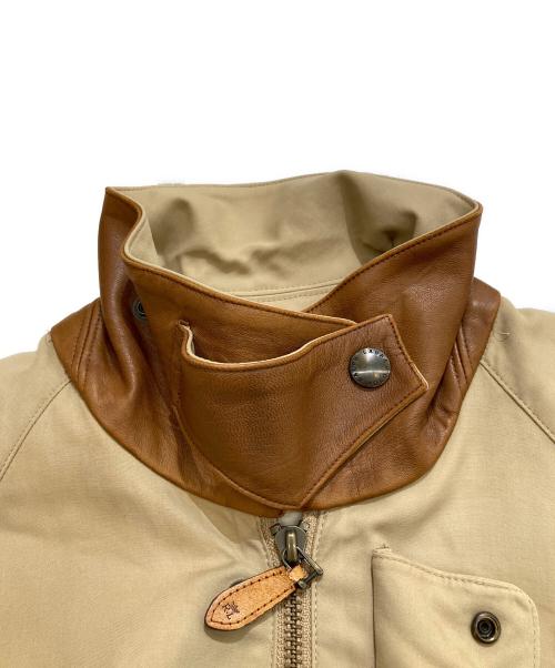 POLO RALPH LAUREN（ポロ・ラルフローレン）POLO RALPH LAUREN (ポロ・ラルフローレン) 襟裏レザーショートコート JR-RL-GS0142 ベージュ サイズ:Lの古着・服飾アイテム