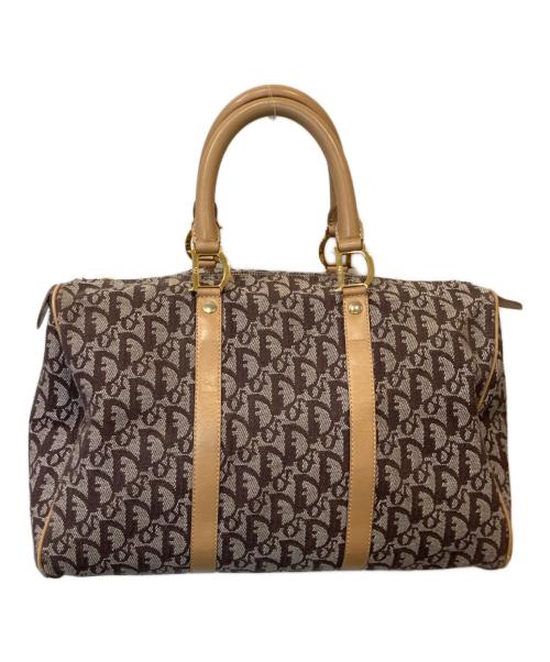 Christian Dior（クリスチャン ディオール）Christian Dior (クリスチャン ディオール) トロッターD金具ミニボストンバッグ PZ0092 ベージュ×ブラウンの古着・服飾アイテム