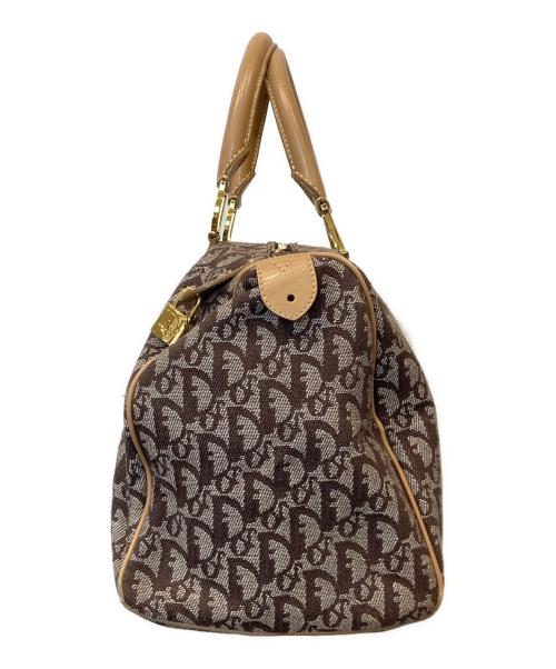 Christian Dior（クリスチャン ディオール）Christian Dior (クリスチャン ディオール) トロッターD金具ミニボストンバッグ PZ0092 ベージュ×ブラウンの古着・服飾アイテム