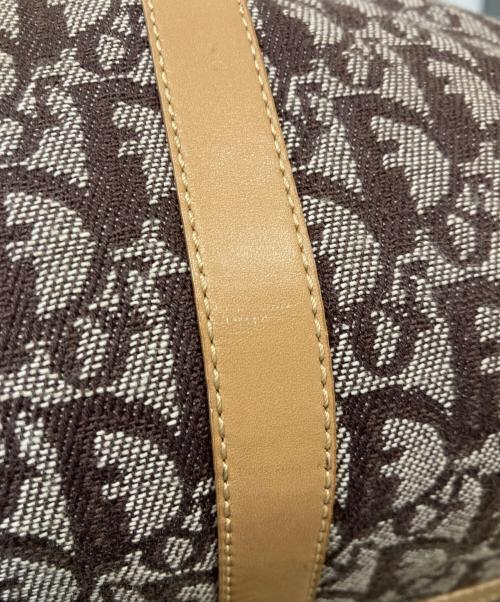 Christian Dior（クリスチャン ディオール）Christian Dior (クリスチャン ディオール) トロッターD金具ミニボストンバッグ PZ0092 ベージュ×ブラウンの古着・服飾アイテム