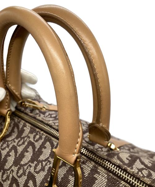 Christian Dior（クリスチャン ディオール）Christian Dior (クリスチャン ディオール) トロッターD金具ミニボストンバッグ PZ0092 ベージュ×ブラウンの古着・服飾アイテム