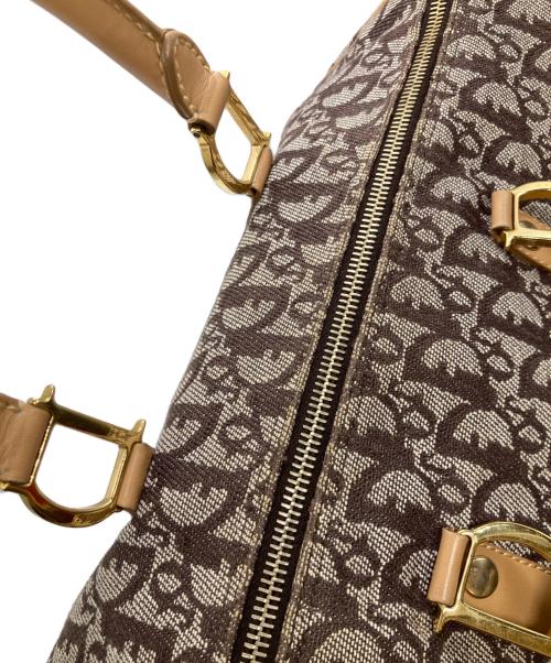 Christian Dior（クリスチャン ディオール）Christian Dior (クリスチャン ディオール) トロッターD金具ミニボストンバッグ PZ0092 ベージュ×ブラウンの古着・服飾アイテム