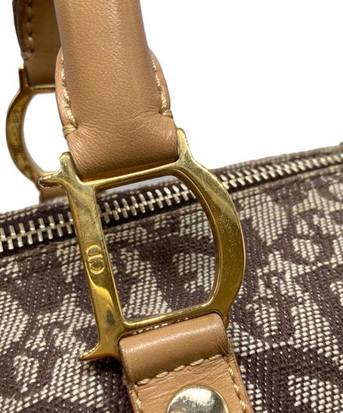 Christian Dior（クリスチャン ディオール）Christian Dior (クリスチャン ディオール) トロッターD金具ミニボストンバッグ PZ0092 ベージュ×ブラウンの古着・服飾アイテム