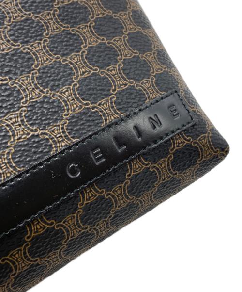CELINE（セリーヌ）CELINE (セリーヌ) マカダム柄ポーチ M/00/2 ブラウンの古着・服飾アイテム