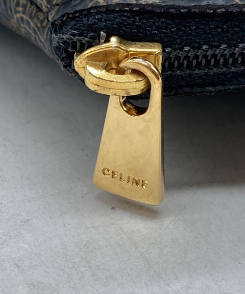 CELINE（セリーヌ）CELINE (セリーヌ) マカダム柄ポーチ M/00/2 ブラウンの古着・服飾アイテム