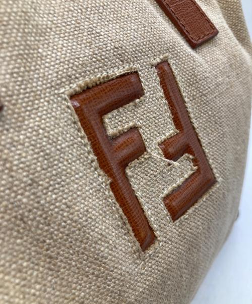 FENDI（フェンディ）FENDI (フェンディ) キャンバストートバッグ ブラウン×ベージュの古着・服飾アイテム