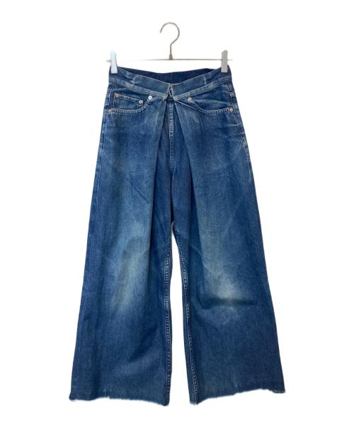 JOHN LAWRENCE SULLIVAN（ジョン ローレンス サリバン）JOHN LAWRENCE SULLIVAN (ジョン ローレンス サリバン) INDIGO WIDE DENIM PANTS インディゴ・ワイド・デニム・パンツ PT16-05-05 インディゴ サイズ:6の古着・服飾アイテム