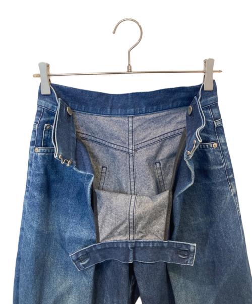 JOHN LAWRENCE SULLIVAN（ジョン ローレンス サリバン）JOHN LAWRENCE SULLIVAN (ジョン ローレンス サリバン) INDIGO WIDE DENIM PANTS インディゴ・ワイド・デニム・パンツ PT16-05-05 インディゴ サイズ:6の古着・服飾アイテム