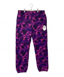 A BATHING APE（アベイシングエイプ）の古着「大猿プリントスウェットパンツ」｜パープル