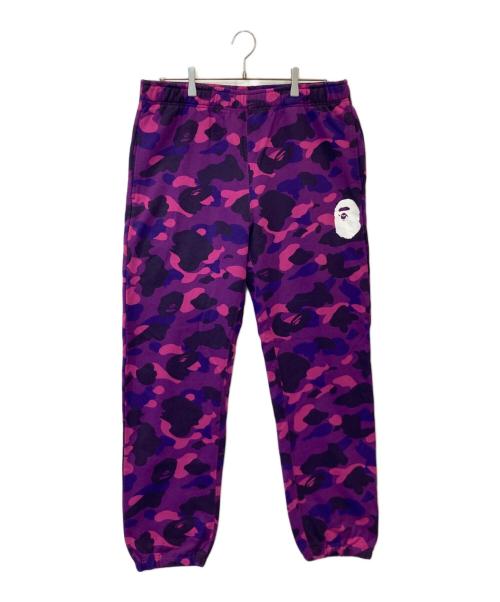 A BATHING APE（アベイシングエイプ）A BATHING APE (アベイシングエイプ) 大猿プリントスウェットパンツ パープル サイズ:XLの古着・服飾アイテム