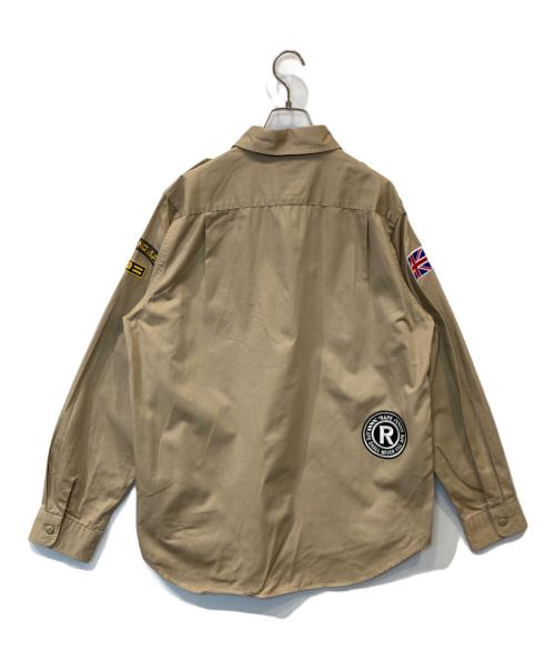 BAPE BY A BATHING APE（ベイプバイアベイシングエイプ）BAPE BY A BATHING APE (ベイプバイアベイシングエイプ) ミリタリーシャツ 001SH0301010X ベージュ サイズ:XXLの古着・服飾アイテム
