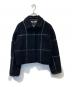 sheller（シェリエ）の古着「レザーチェックショートコート　SL114020701」｜ブラック