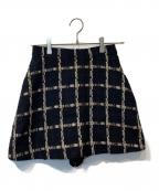 shellerシェリエ）の古着「メタリックツイードキュロット 	241046」｜ブラック