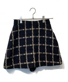 sheller（シェリエ）の古着「メタリックツイードキュロット 	241046」｜ブラック