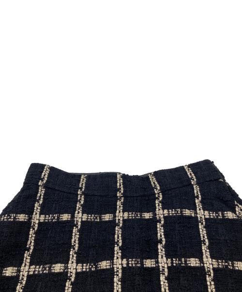 sheller（シェリエ）sheller (シェリエ) メタリックツイードキュロット 	241046 ブラック サイズ:M 未使用品の古着・服飾アイテム
