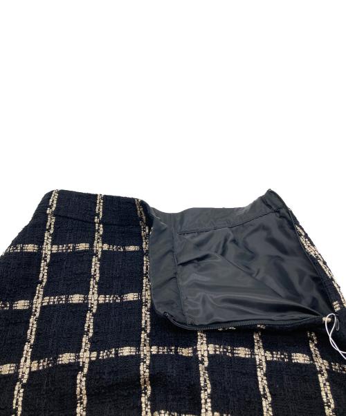 sheller（シェリエ）sheller (シェリエ) メタリックツイードキュロット 	241046 ブラック サイズ:M 未使用品の古着・服飾アイテム