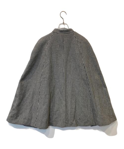 sheller（シェリエ）sheller (シェリエ) ハウンドトゥース ノーカラーケープコート　SL113030809 ブラック サイズ:FREE 未使用品の古着・服飾アイテム