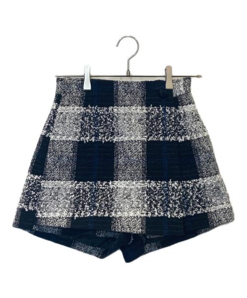 sheller（シェリエ）sheller (シェリエ) ツイードチェックラップキュロット 241070 ブラック サイズ:M 未使用品の古着・服飾アイテム